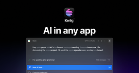 Kerlig™ AI Writing App for Mac. Save hours on written comms.