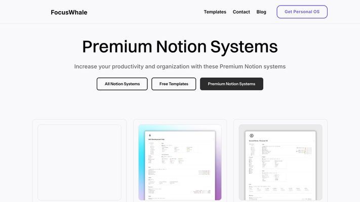 Focuswhale Notion Templates