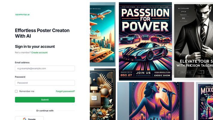Easy Posters AI - Poster Generator powered by AI