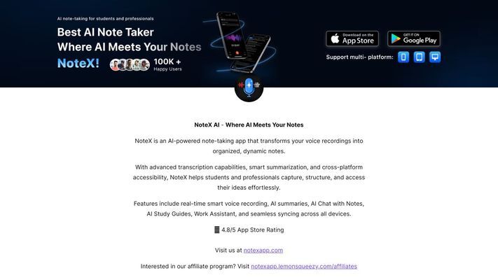 NoteX AI Notetaker