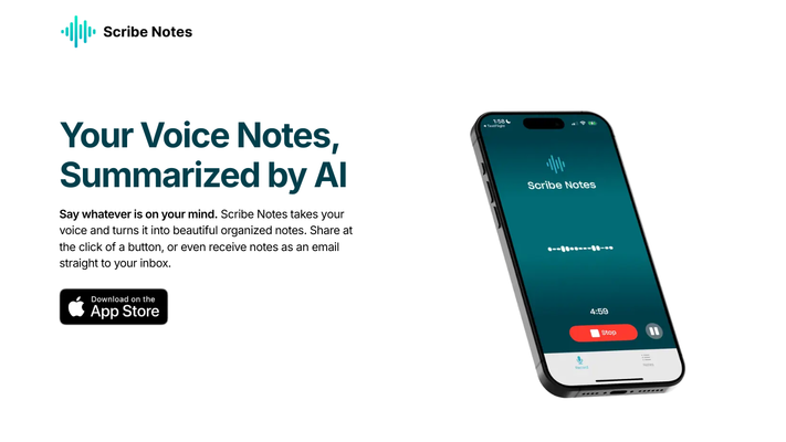 Scribe Notes | AI Voice Memos App for iOS