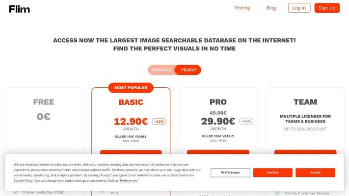 Flim | The search engine for creative people