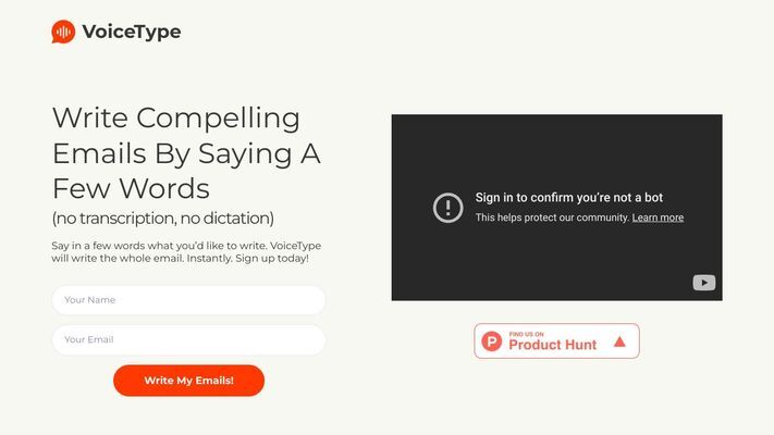 VoiceType - Write Your Entire Email From Short Voice Prompt