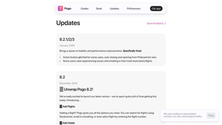 Pogo Travel Planning App - Holiday planner