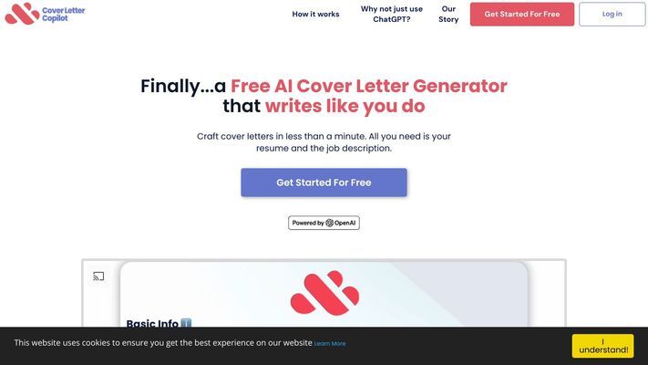 Free AI Cover Letter Generator, Powered by ChatGPT | Cover Letter Copilot