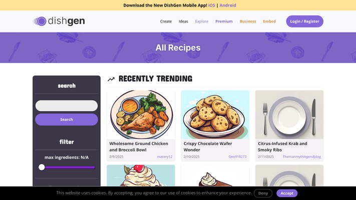 DishGen | AI Recipes | AI Recipe Generator