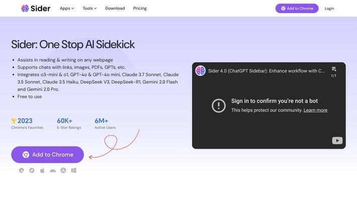 Sider: ChatGPT Sidebar