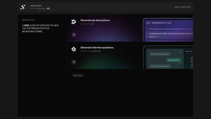 Hiring Studio by Metaview