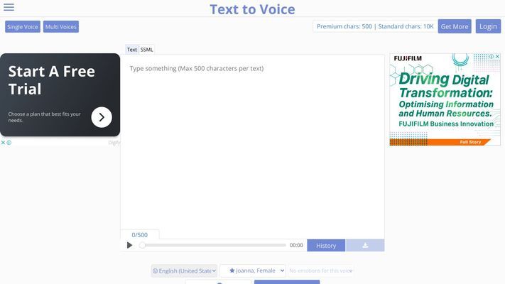 Online Text to Speech with Emotions