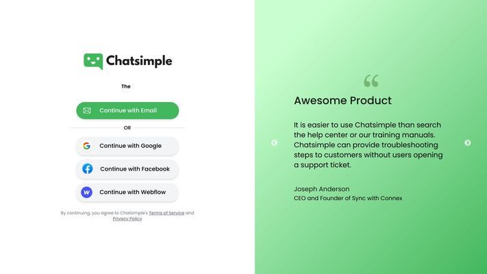 Chatsimple's Agent Builder Platform