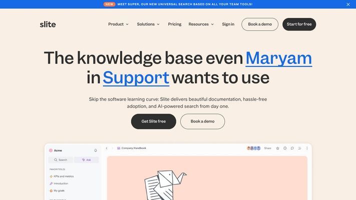 Slite - AI-powered knowledge base