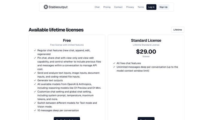 Stableoutput - The Only AI Chatbot Interface That You Need
