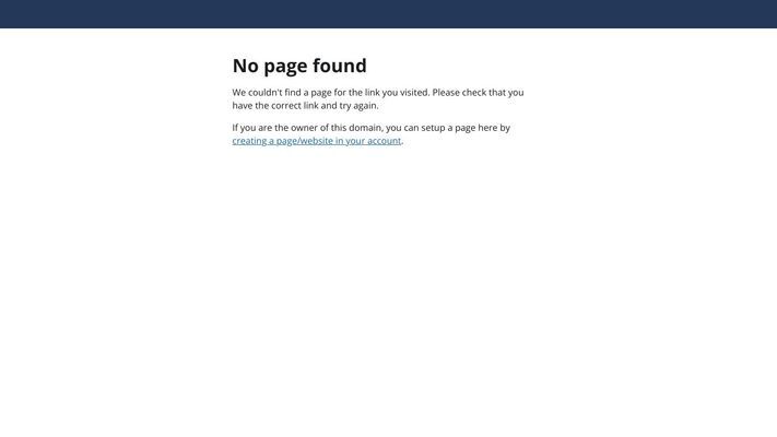 No page found