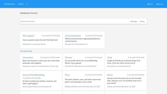 The smart notebook for worldbuilders - Notebook.ai