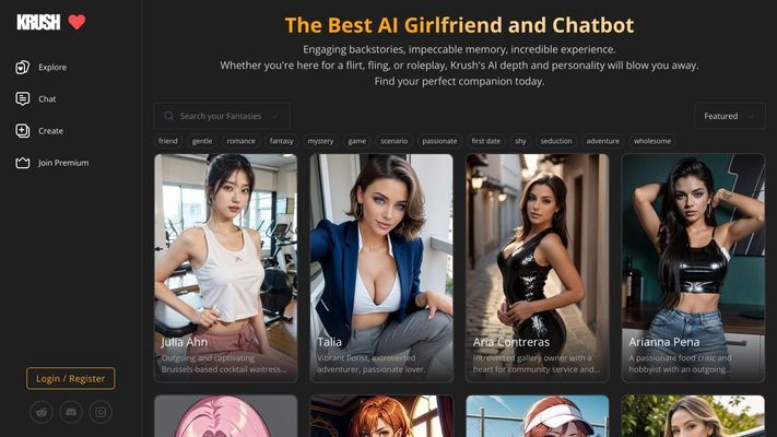 Krush Chat - AI Girlfriend & Companion for NSFW Roleplay