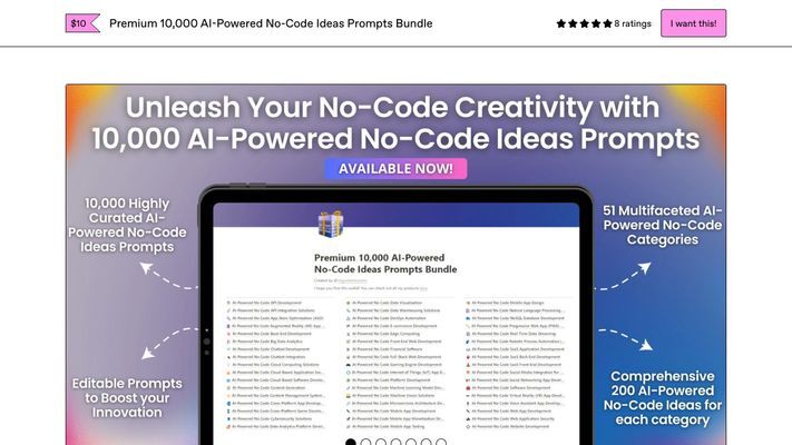 AI-Powered No-Code Ideas Prompts Bundle