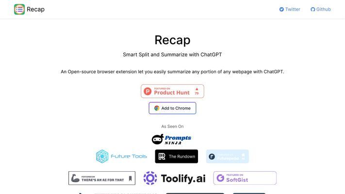 Recap: Smart Split & Summarize