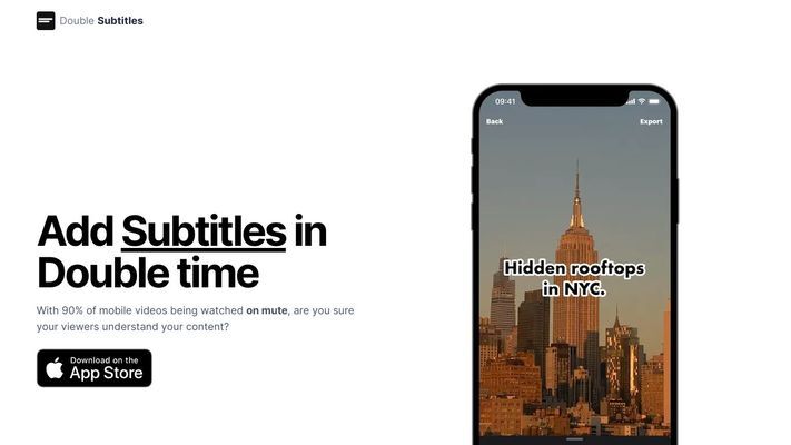 Double Subtitles - AI Video Editor