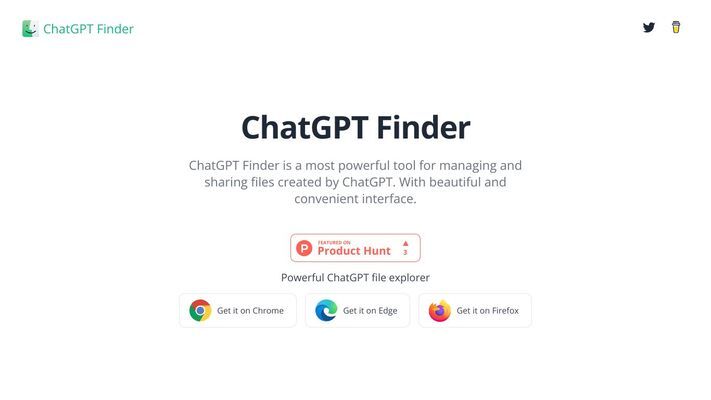 ChatGPT Finder - Manage all your ChatGPT creations like magic
