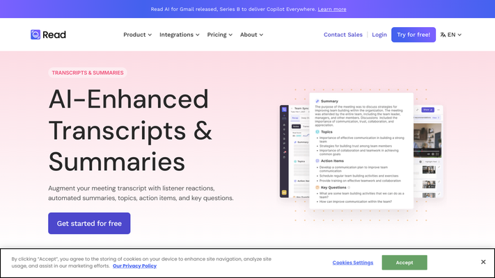 Automated Meeting Reports, Transcripts, Notes, Video, Coaching, Scheduling | Read
