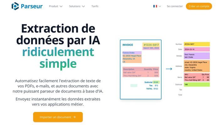 AI data extraction software | Parseur®