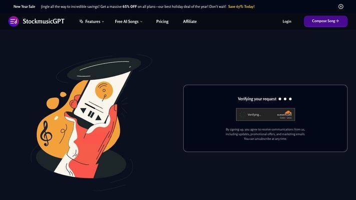 StockmusicGPT - Instant Royalty-Free Stock Music, Sound Effects & Song Covers, Generated By AI.