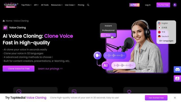 TopMediai: AI Voiceover & Music Tools for Easy Content Creation