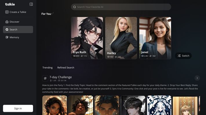 Talkie | Free AI Character Chat