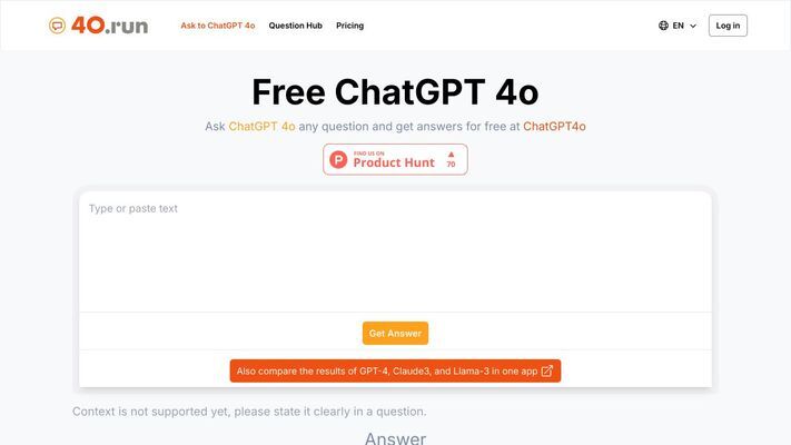4o.run: Free ChatGPT 4o, Unlimited Chat With ChatGPT4o