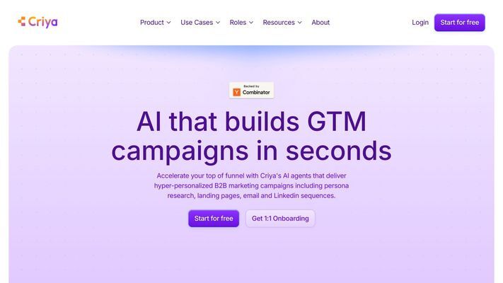 Criya AI | AI Agents for Demand Generation and Marketing Automation