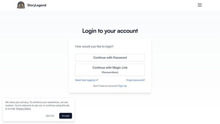 StoryLegend | AI-Powered Story Writing Dashboard
