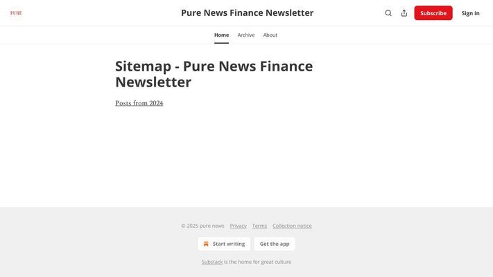 Pure News Finance Newsletter