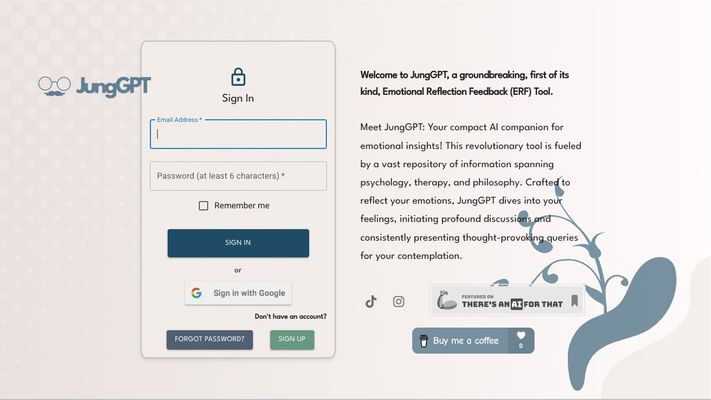 Jung GPT | Emotional Reflection Feedback Tool | AI Chat Support