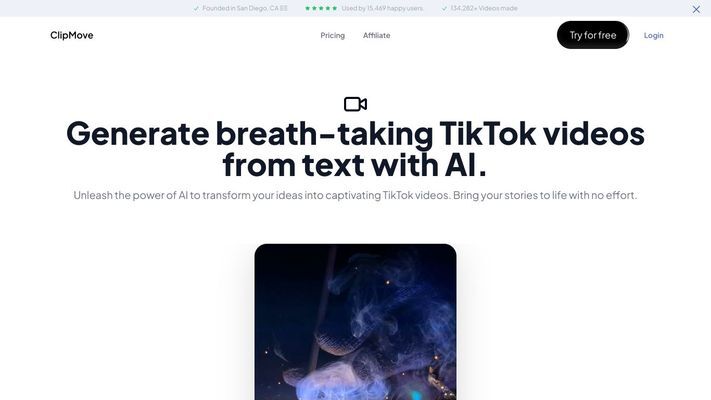 ClipMove.com - Make viral videos fast with AI