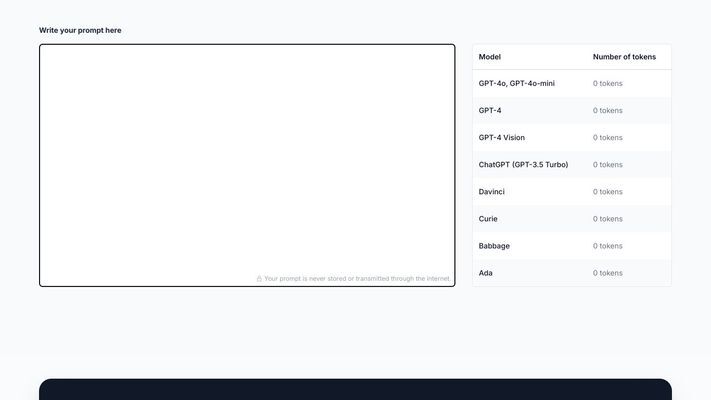 Prompt Token Counter for OpenAI Models
