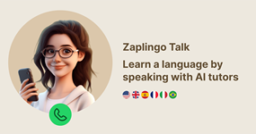 Zaplingo Talk - Learn a language by speaking with AI tutors