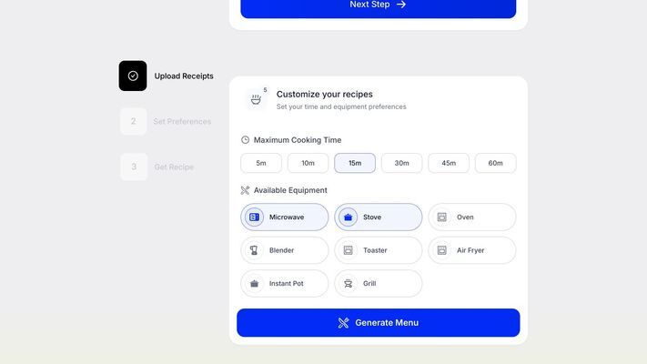 UPLOAD.food - AI-Powered Recipe Generator from Grocery Receipts