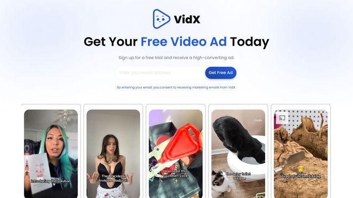 Start Your Ad Creative Journey - Vidx