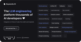 Keywords AI - Build better AI products with complete observability