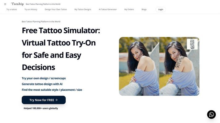 Tattoo Simulator: Virtual Tattoo Try-On for Safe Decisions | Tatship