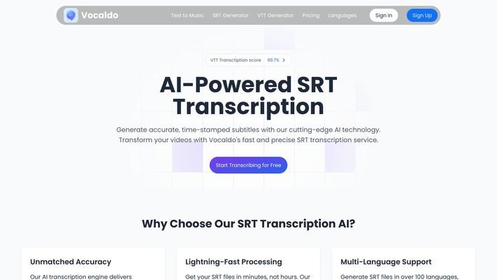 Vocaldo - Revolutionary Speech-to-Text in Any Language