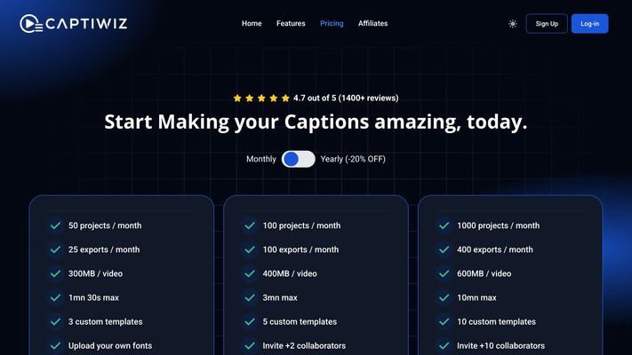 Captiwiz - The Finest  Auto Captions Generator For Your Videos