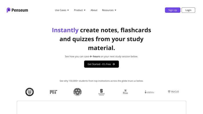 Penseum | Free AI study guide maker