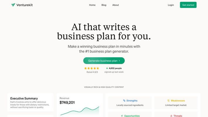 Venturekit | AI Generated Business Plans