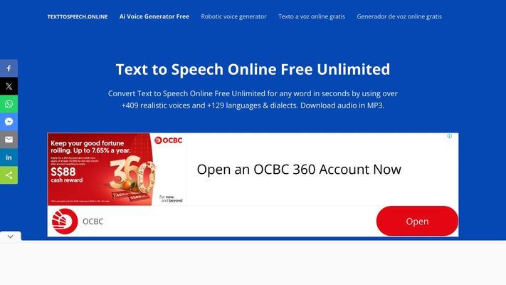 Text To Speech Online ❤️ FREE UNLIMITED