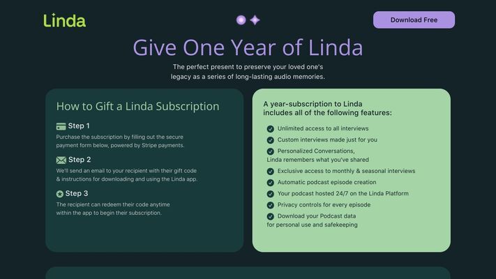 Linda - Your voice is worth hearing. Linda is here to help every step of the way.