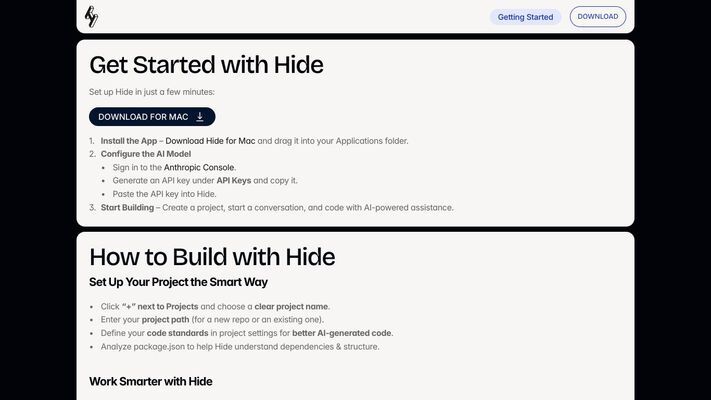 Hide(最终产品名称)