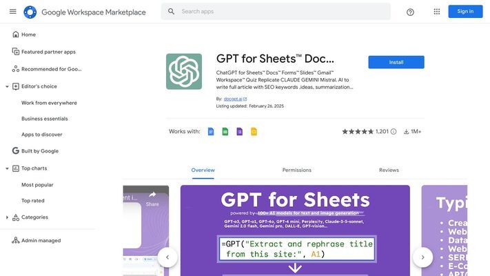 GPT for Sheets