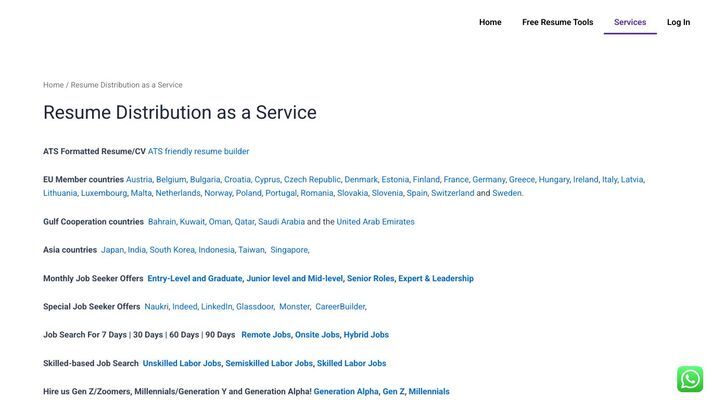 Free Resume Tools: AI for Resume Sending - Wesendcv