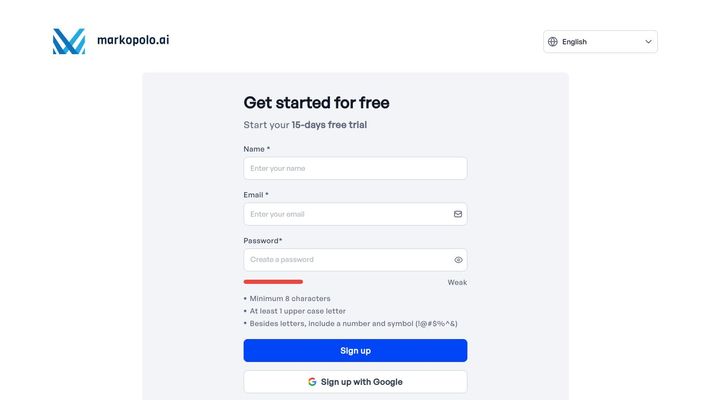 Markopolo.ai | Sign up